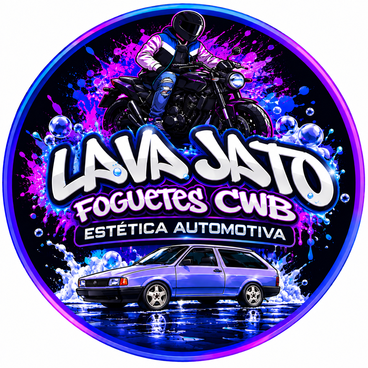 Logo do Lava Jato Foguetes CWB